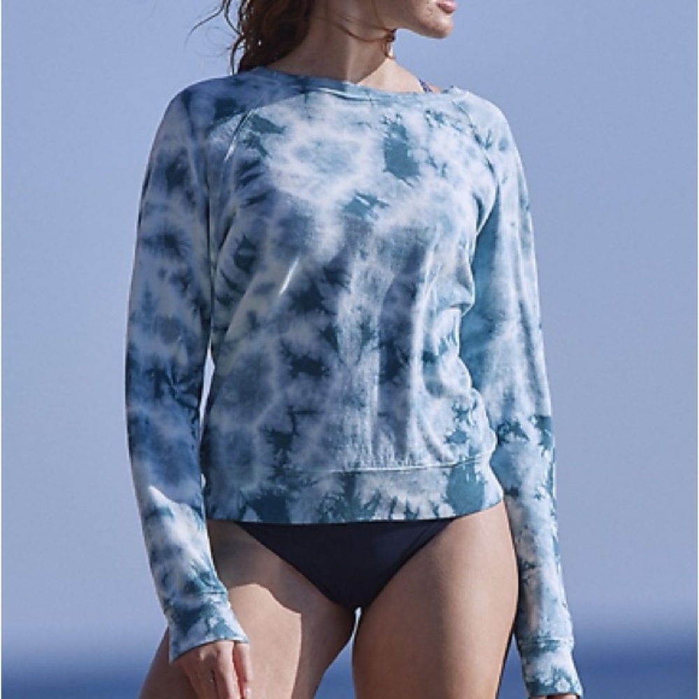 Athleta Sundown Blue Tie-Dye Sweatshirt